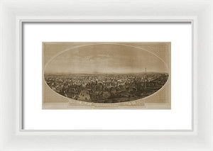 Old Map Of Los Angeles 1888 - Framed Print