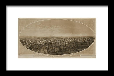 Old Map Of Los Angeles 1888 - Framed Print