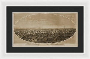 Old Map Of Los Angeles 1888 - Framed Print