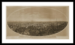 Old Map Of Los Angeles 1888 - Framed Print