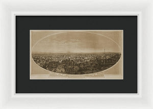 Old Map Of Los Angeles 1888 - Framed Print