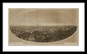 Old Map Of Los Angeles 1888 - Framed Print