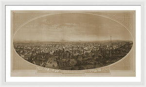 Old Map Of Los Angeles 1888 - Framed Print