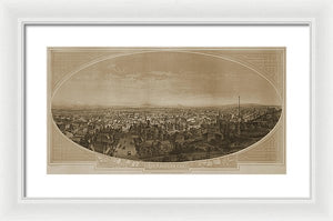 Old Map Of Los Angeles 1888 - Framed Print