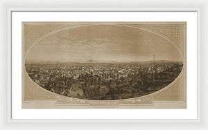 Old Map Of Los Angeles 1888 - Framed Print