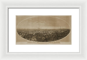 Old Map Of Los Angeles 1888 - Framed Print