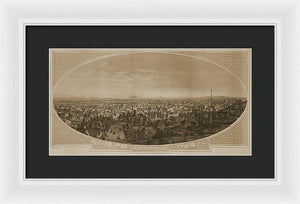 Old Map Of Los Angeles 1888 - Framed Print