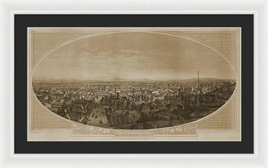 Old Map Of Los Angeles 1888 - Framed Print