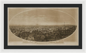 Old Map Of Los Angeles 1888 - Framed Print