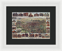 Load image into Gallery viewer, Old Map Of Los Angeles 1891 - Framed Print