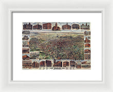 Load image into Gallery viewer, Old Map Of Los Angeles 1891 - Framed Print