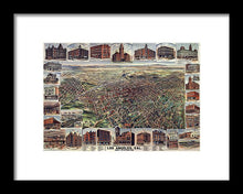 Load image into Gallery viewer, Old Map Of Los Angeles 1891 - Framed Print