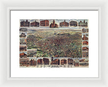 Load image into Gallery viewer, Old Map Of Los Angeles 1891 - Framed Print