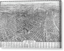 Load image into Gallery viewer, Old Map Of Los Angeles 1909 - Canvas Print