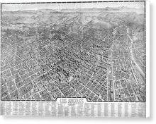 Load image into Gallery viewer, Old Map Of Los Angeles 1909 - Canvas Print