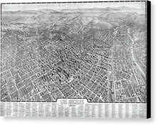 Load image into Gallery viewer, Old Map Of Los Angeles 1909 - Canvas Print