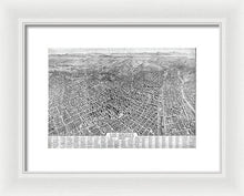 Load image into Gallery viewer, Old Map Of Los Angeles 1909 - Framed Print