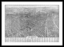 Load image into Gallery viewer, Old Map Of Los Angeles 1909 - Framed Print