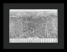 Load image into Gallery viewer, Old Map Of Los Angeles 1909 - Framed Print