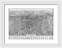 Load image into Gallery viewer, Old Map Of Los Angeles 1909 - Framed Print