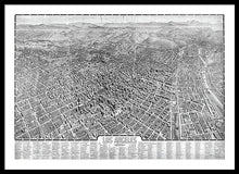 Load image into Gallery viewer, Old Map Of Los Angeles 1909 - Framed Print