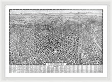 Load image into Gallery viewer, Old Map Of Los Angeles 1909 - Framed Print