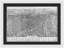 Load image into Gallery viewer, Old Map Of Los Angeles 1909 - Framed Print