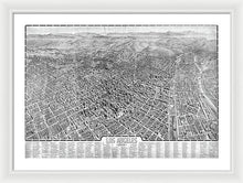 Load image into Gallery viewer, Old Map Of Los Angeles 1909 - Framed Print