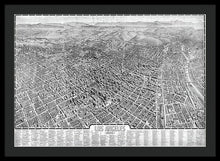 Load image into Gallery viewer, Old Map Of Los Angeles 1909 - Framed Print