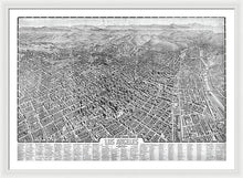 Load image into Gallery viewer, Old Map Of Los Angeles 1909 - Framed Print