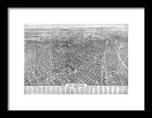 Load image into Gallery viewer, Old Map Of Los Angeles 1909 - Framed Print