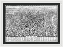 Load image into Gallery viewer, Old Map Of Los Angeles 1909 - Framed Print