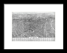 Load image into Gallery viewer, Old Map Of Los Angeles 1909 - Framed Print