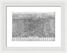 Load image into Gallery viewer, Old Map Of Los Angeles 1909 - Framed Print