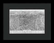 Load image into Gallery viewer, Old Map Of Los Angeles 1909 - Framed Print