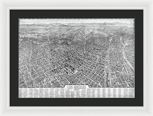 Load image into Gallery viewer, Old Map Of Los Angeles 1909 - Framed Print