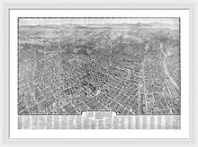 Load image into Gallery viewer, Old Map Of Los Angeles 1909 - Framed Print