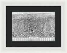 Load image into Gallery viewer, Old Map Of Los Angeles 1909 - Framed Print