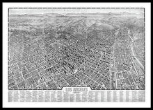 Load image into Gallery viewer, Old Map Of Los Angeles 1909 - Framed Print