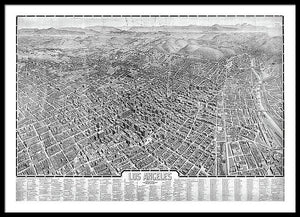 Old Map Of Los Angeles 1909 - Framed Print