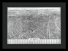 Load image into Gallery viewer, Old Map Of Los Angeles 1909 - Framed Print