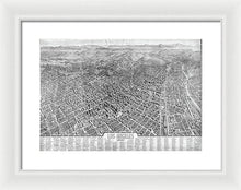 Load image into Gallery viewer, Old Map Of Los Angeles 1909 - Framed Print