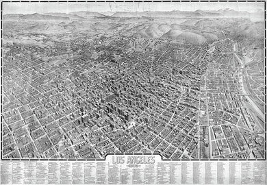 Old Map Of Los Angeles 1909 - Art Print