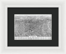 Load image into Gallery viewer, Old Map Of Los Angeles 1909 - Framed Print