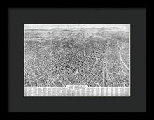 Load image into Gallery viewer, Old Map Of Los Angeles 1909 - Framed Print