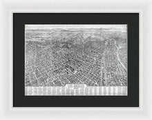 Load image into Gallery viewer, Old Map Of Los Angeles 1909 - Framed Print