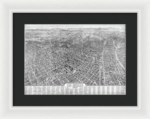 Old Map Of Los Angeles 1909 - Framed Print