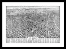 Load image into Gallery viewer, Old Map Of Los Angeles 1909 - Framed Print