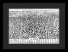 Load image into Gallery viewer, Old Map Of Los Angeles 1909 - Framed Print