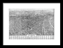 Load image into Gallery viewer, Old Map Of Los Angeles 1909 - Framed Print